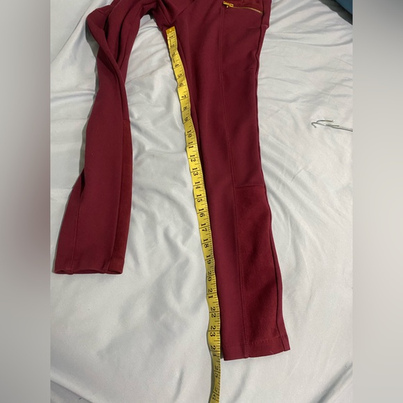 ❤️❤️Burgundy Velvet Patch Work Old Navy Stevie Dress Pants W accent Gold Zippers - Picture 10 of 10